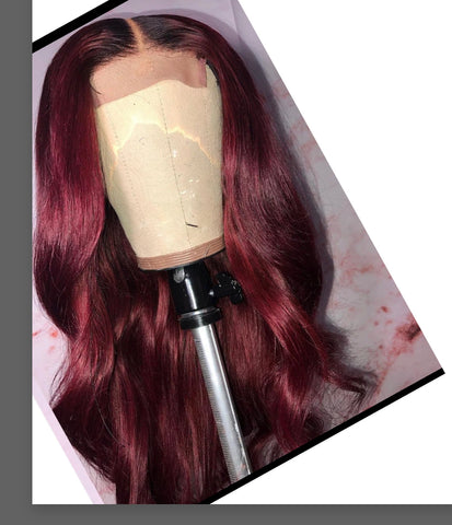 Burgundy Body Wave  Lace Frontal Wig